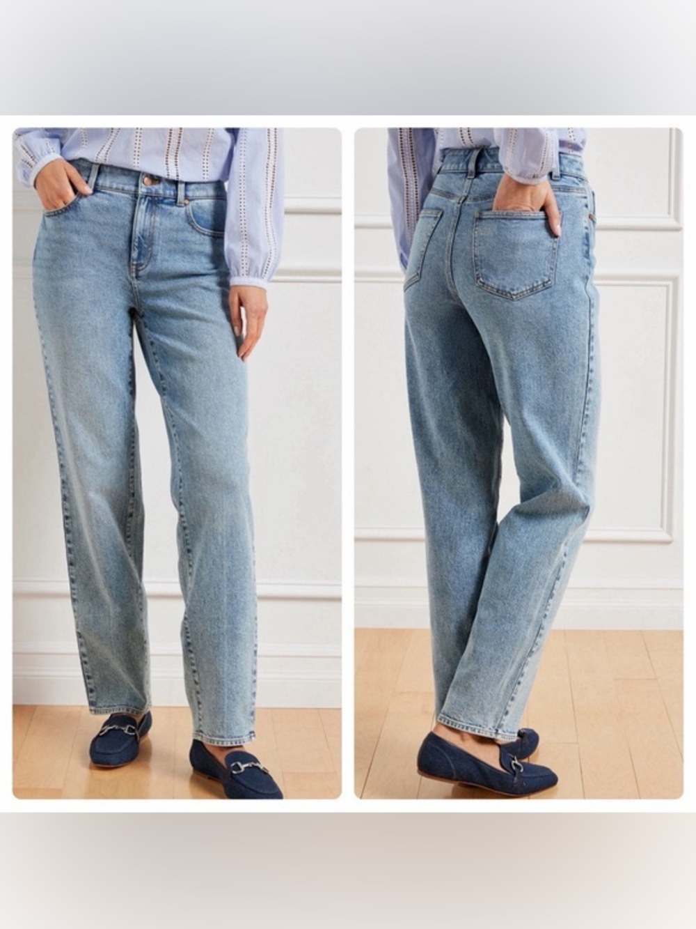 Talbots Jeans Womens 14W High Waist Relaxed Lisbon Wash